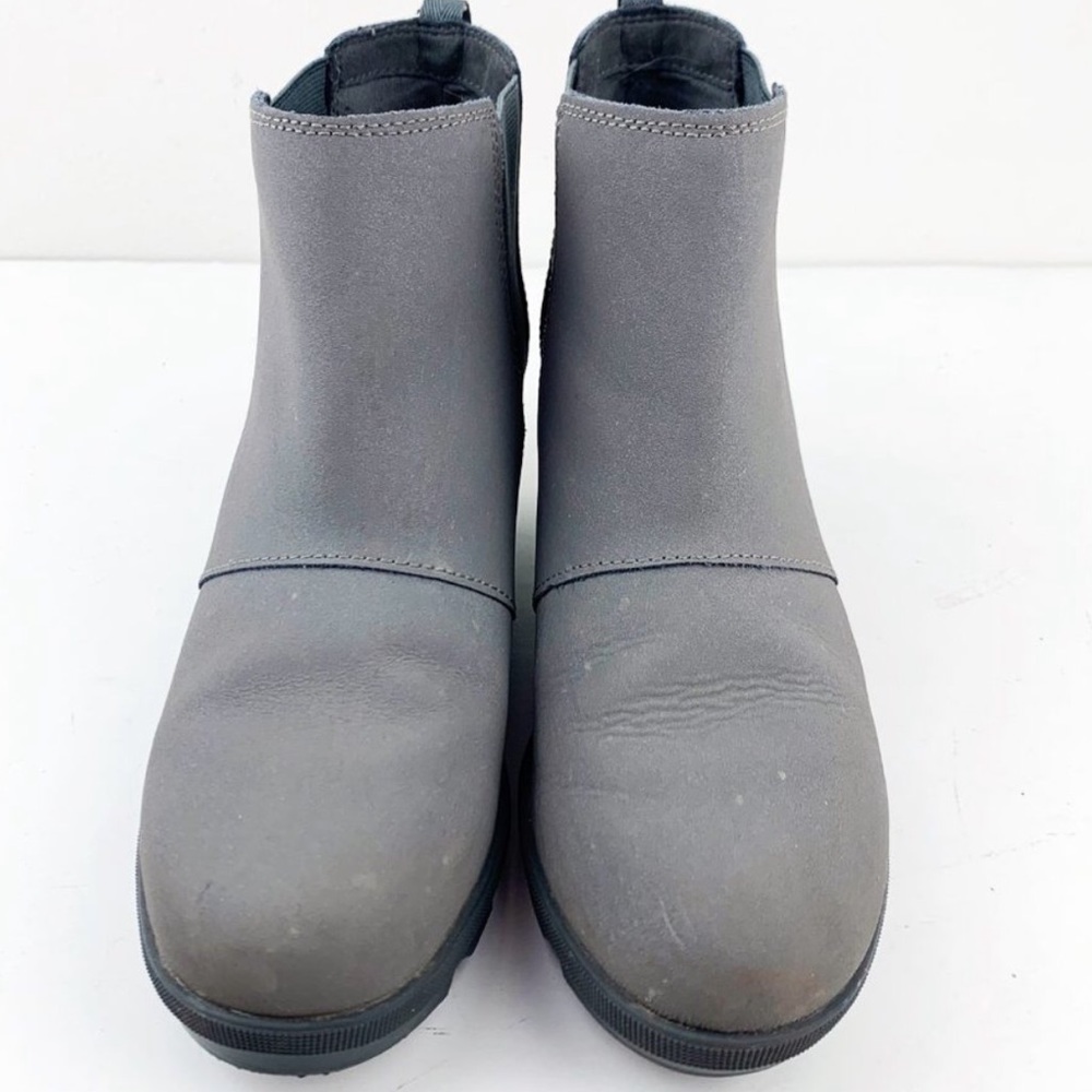 SOREL Gray Joan of Arctic Wedge Hidden Heel Chelsea Boot WOMEN'S Size 5 - Picture 9 of 12